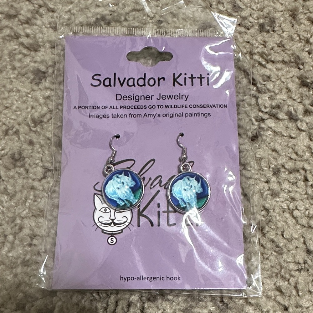 Blue and White Kids Earrings